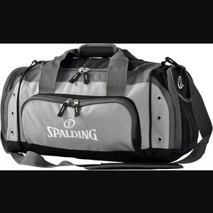 Spalding Two-Tone Gray and Black Sports Duffel